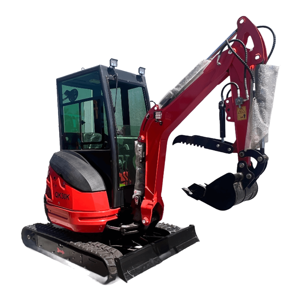 2.8 Ton Kubota Diesel Engine Mini Excavator W/ Enclosed Cab | QK30K