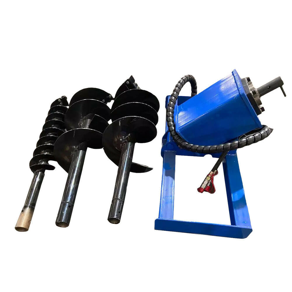 Skid Steer Hydraulic Auger with 3 bits(6", 12", 14" )|  AGT-SSECAG-Y-BL