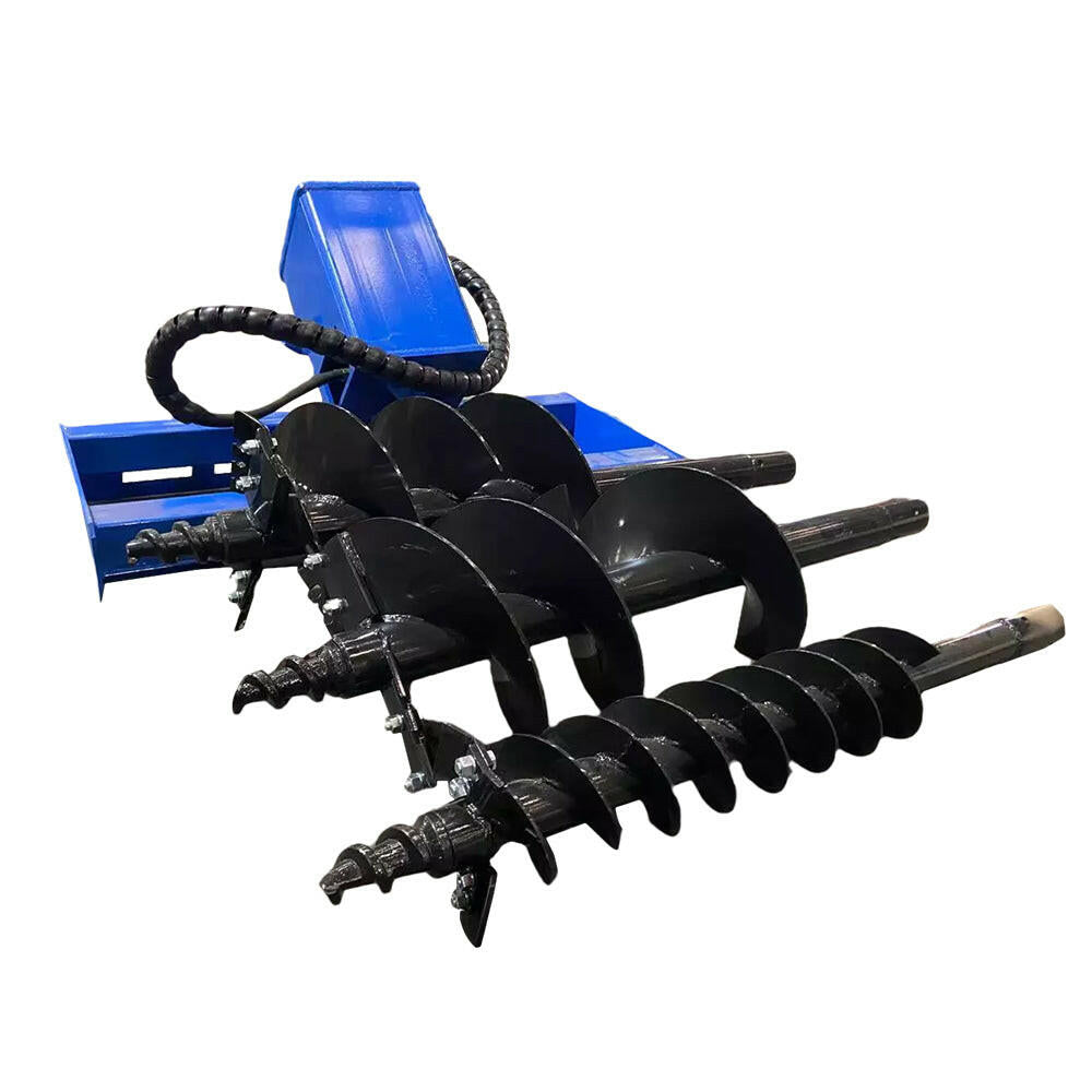 Skid Steer Hydraulic Auger with 3 bits(6", 12", 14" )|  AGT-SSECAG-Y-BL