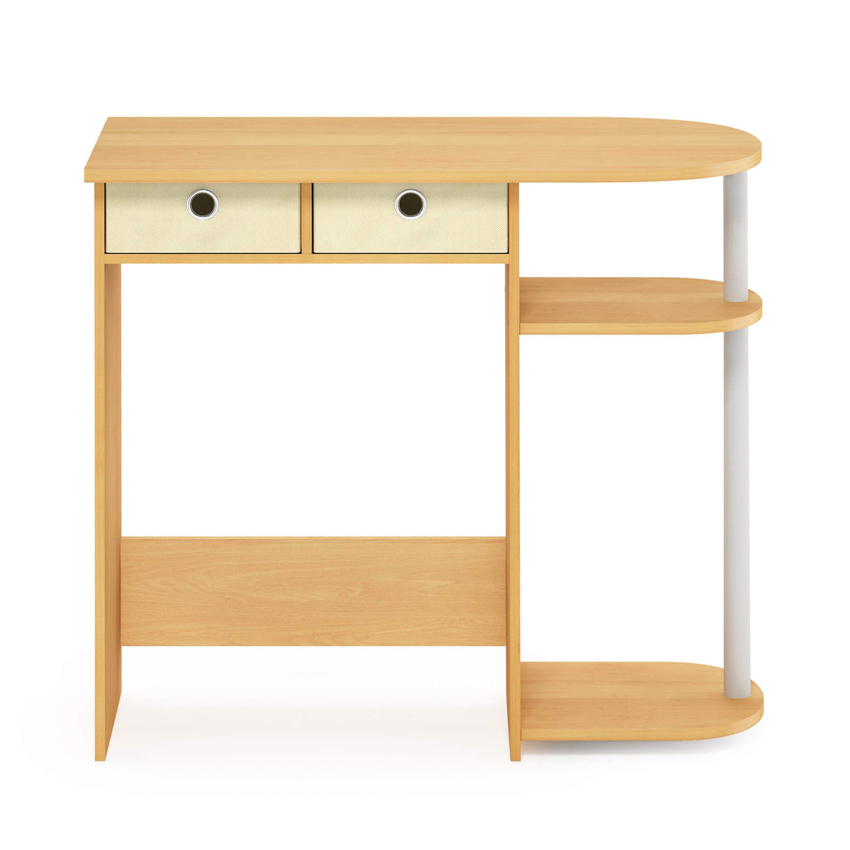 Furinno Go Green 32-Inch Computer Desk with 2-Tier Shelf, Light Beech