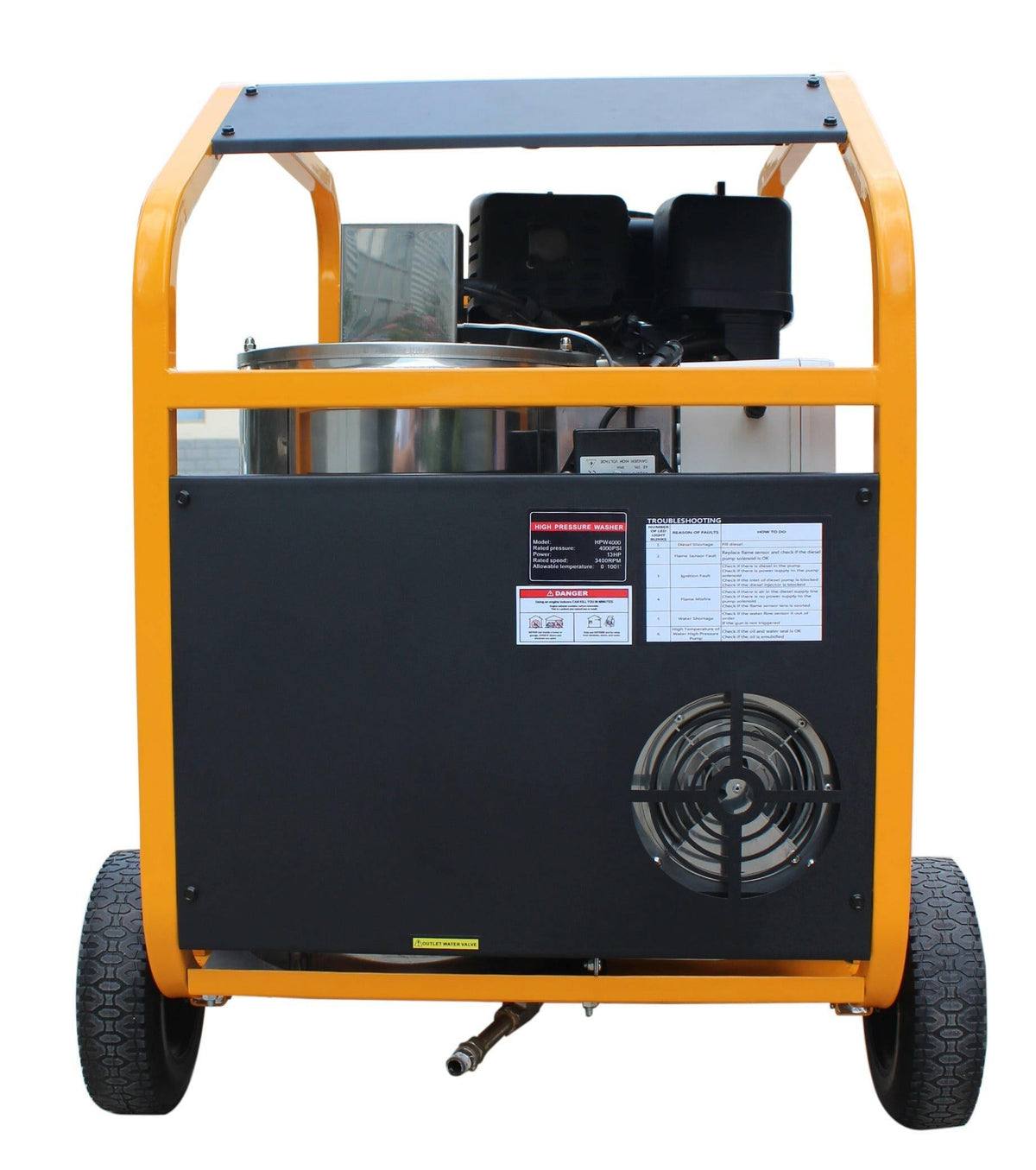 4000 PSI,13 HP, Commercial Grade Hot Pressure washer | AGT-HPW4000