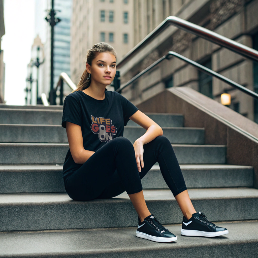"Life Goes On | Classic Typography Tee"