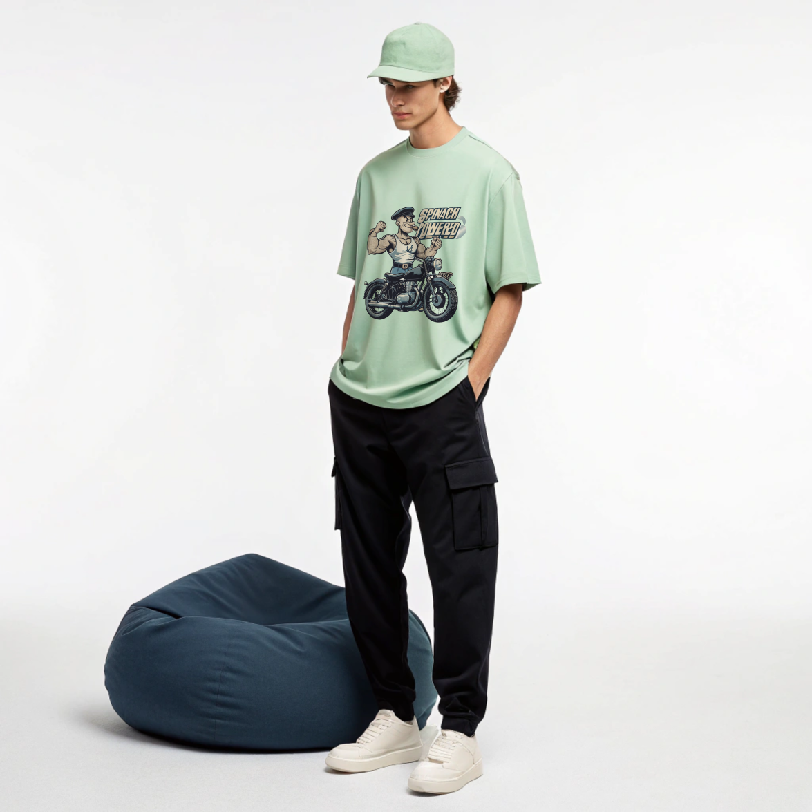 SpinTorque™ – "Spinach Powered" Moto Grit Tee