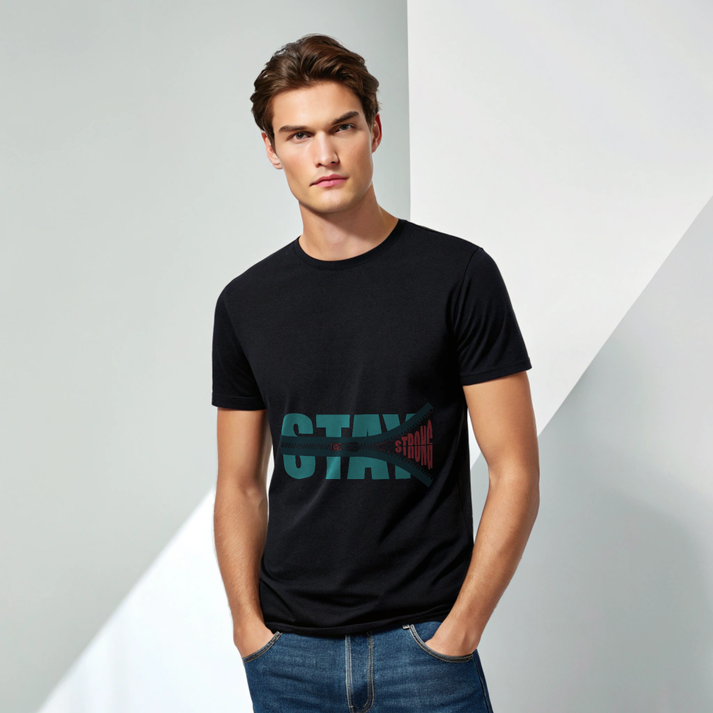 Black Signature Statement Tee – Minimal. Bold. Yours.