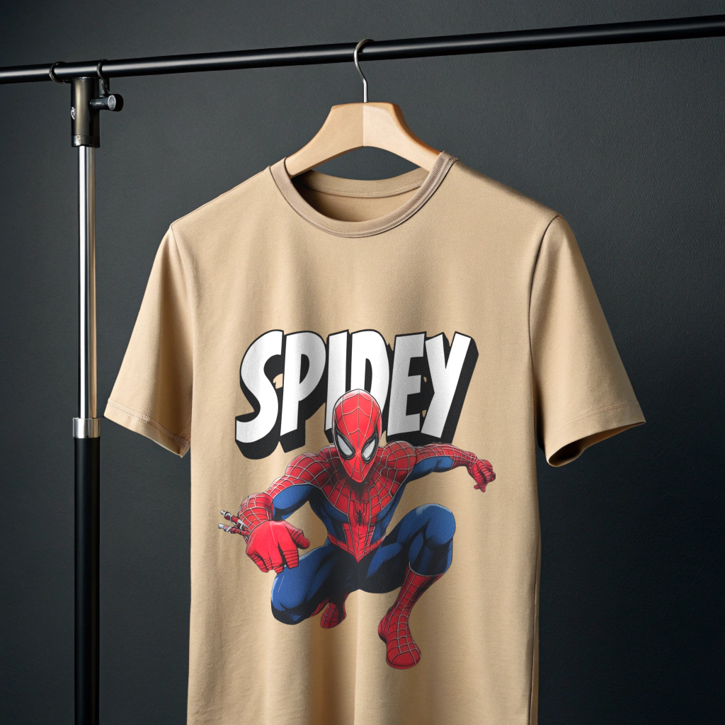 "SPIDEY Action Pose – Bold Comic Style Graphic"