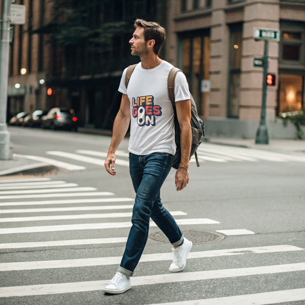 "Life Goes On | Classic Typography Tee"