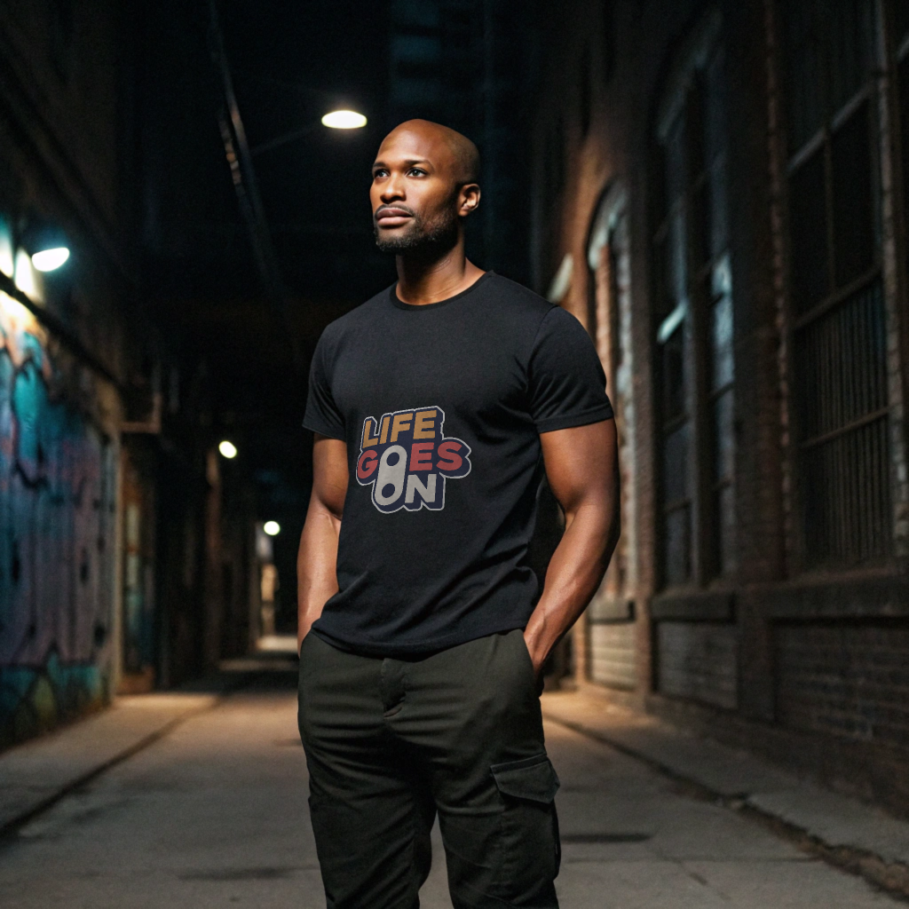 "Life Goes On | Classic Typography Tee"