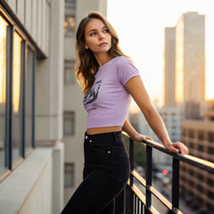 “Dream Tunnel – District of Columbia Vintage Butterfly Graphic Crop Top”