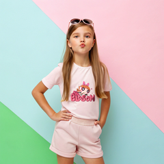 Blossom Pop™ | Puff Print Half Sleeve T-Shirt