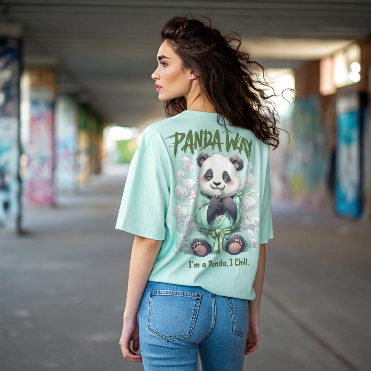 Panda Way™ - Relaxed Fit "I'm a Panda, I Chill" Graphic Tee
