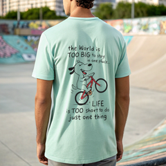 "Adventure Spirit™ Premium Graphic Tee – The World is Too Big, Life is Too Short"