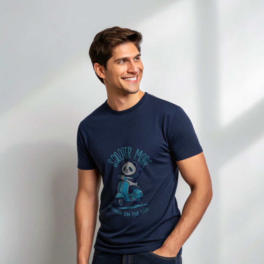 "Scooter Mode™ Graphic Tee – Panda On The Go Edition"