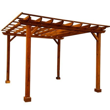 Traditional Cedar Wood Outdoor Patio Pergola Shade Structure 3m x 4.3m