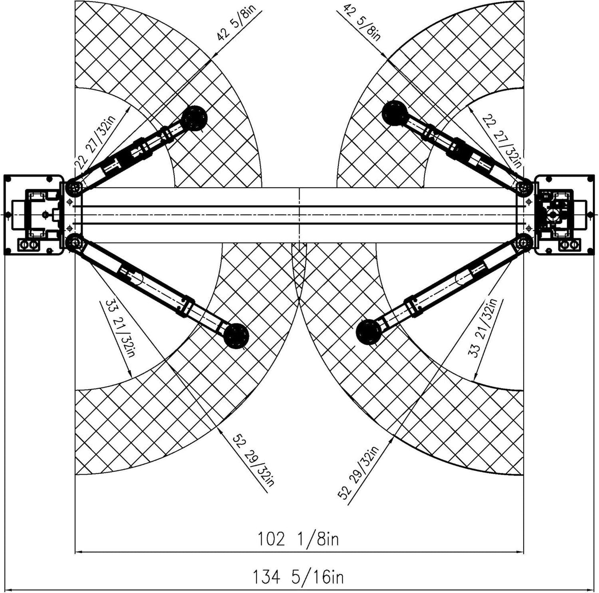 APlusLift HW-10KOH-A Two Post Car Lift 3.64m x 3.41m