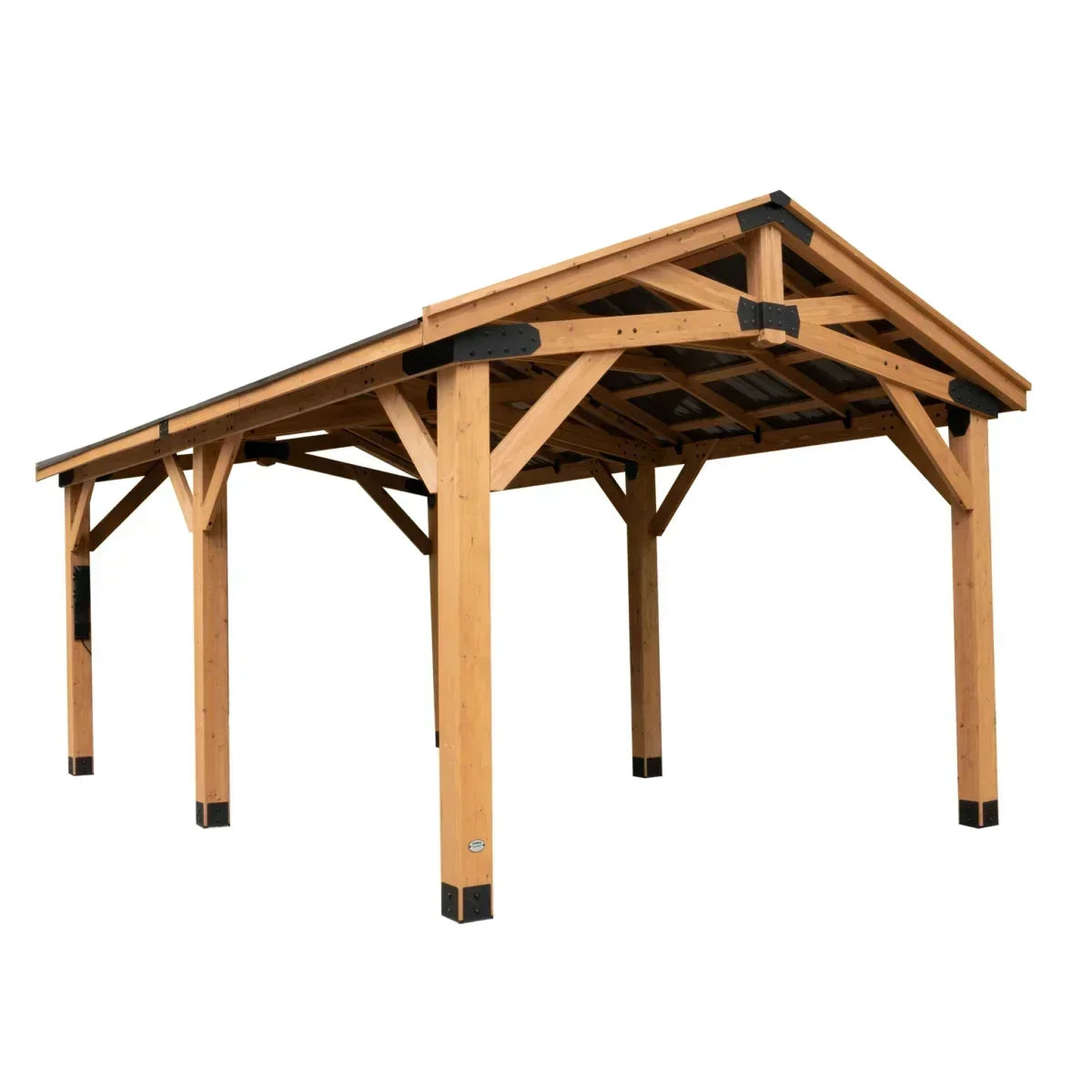 Backyard Discovery Norwood Wood Gazebo Carport 6.1m x 3.7m