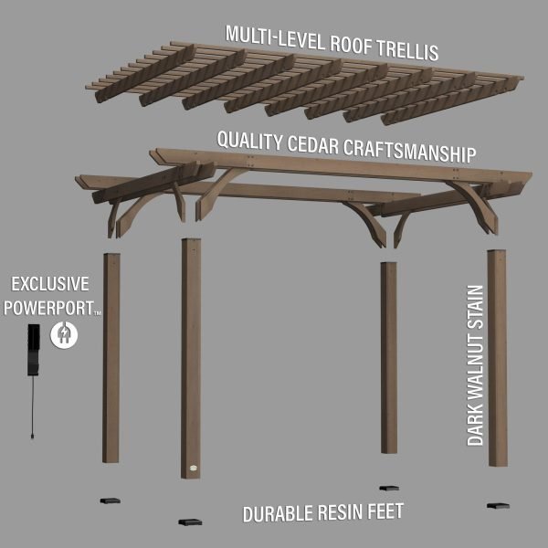 Somerville Pergola Barnwood Stain 4.27m x 3.05m