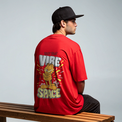 "Garfield™ ‘Keep Your Vibe Outta My Space’ Oversized Graphic Tee - Premium Cotton"